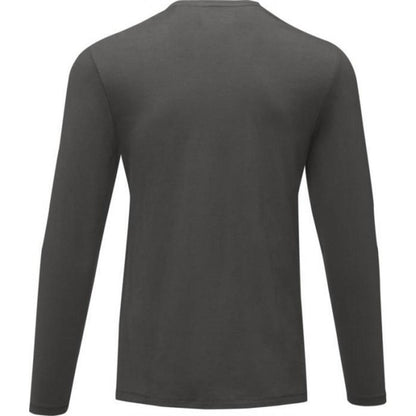 Storm Grey - Back - Elevate Mens Ponoka Long Sleeve T-Shirt