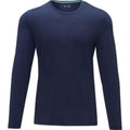 Navy - Front - Elevate Mens Ponoka Long Sleeve T-Shirt