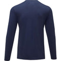 Navy - Back - Elevate Mens Ponoka Long Sleeve T-Shirt