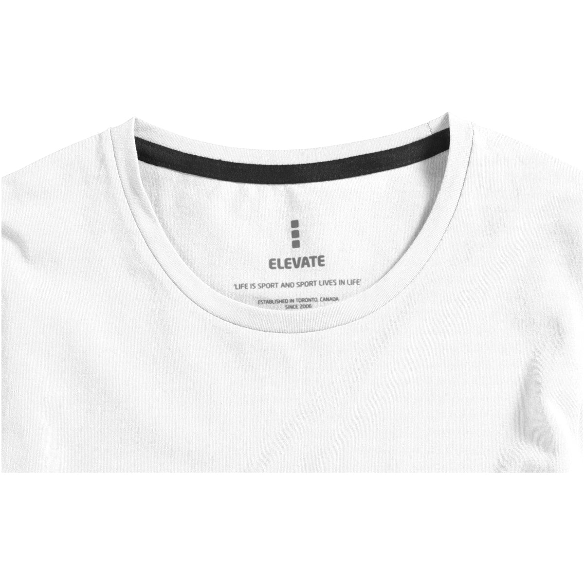 White - Side - Elevate Mens Ponoka Long Sleeve T-Shirt