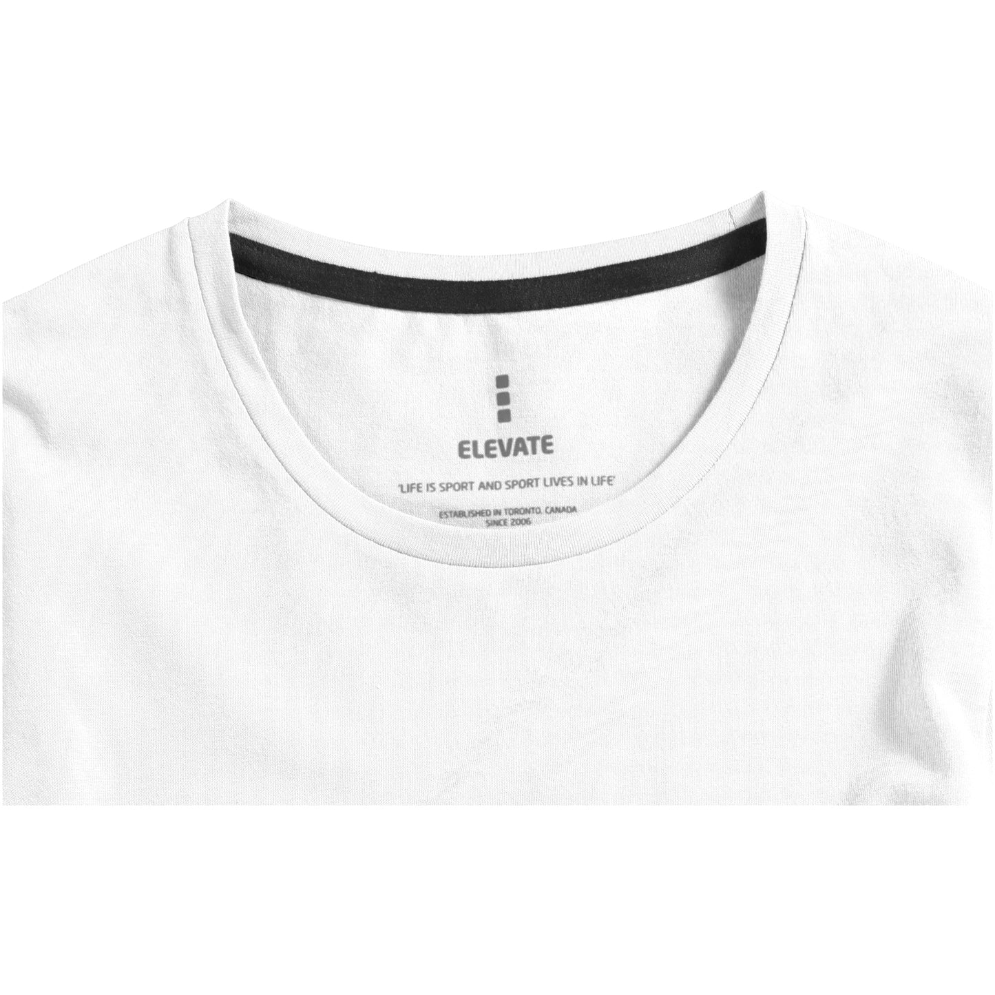 White - Side - Elevate Mens Ponoka Long Sleeve T-Shirt