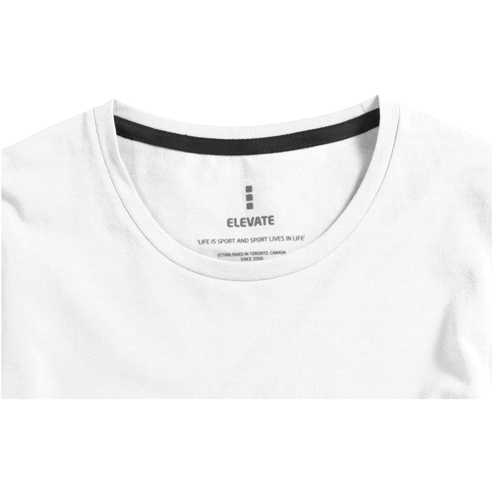 White - Side - Elevate Mens Ponoka Long Sleeve T-Shirt