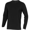 Solid Black - Front - Elevate Mens Ponoka Long Sleeve T-Shirt