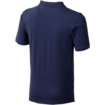 Navy - Back - Elevate Mens Calgary Short Sleeve Polo