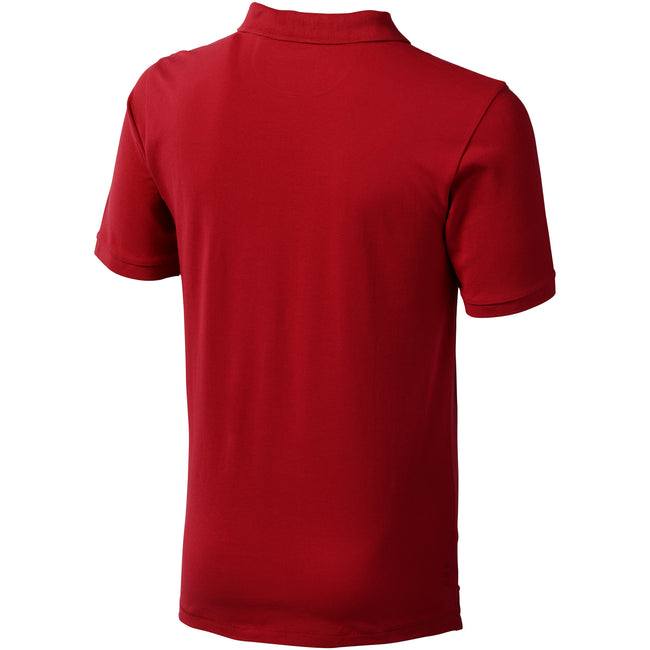 Red - Back - Elevate Mens Calgary Short Sleeve Polo