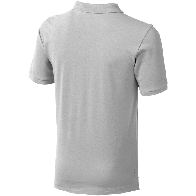 Grey Melange - Back - Elevate Mens Calgary Short Sleeve Polo