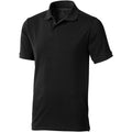 Solid Black - Front - Elevate Mens Calgary Short Sleeve Polo