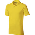 Yellow - Front - Elevate Mens Calgary Short Sleeve Polo