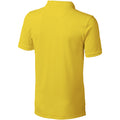 Yellow - Back - Elevate Mens Calgary Short Sleeve Polo