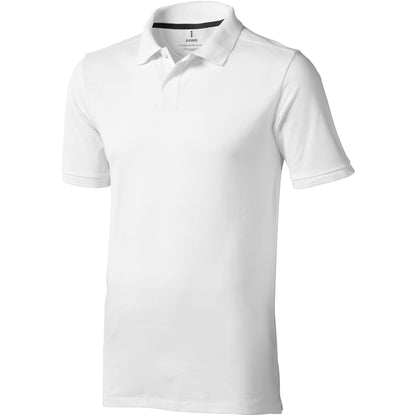 White - Front - Elevate Mens Calgary Short Sleeve Polo