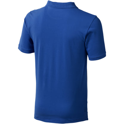 Blue - Back - Elevate Mens Calgary Short Sleeve Polo