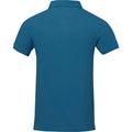 Tech Blue - Back - Elevate Mens Calgary Short Sleeve Polo