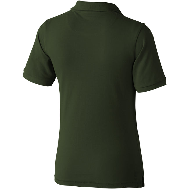 Army Green - Back - Elevate Calgary Short Sleeve Ladies Polo