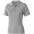 Grey Melange - Front - Elevate Calgary Short Sleeve Ladies Polo