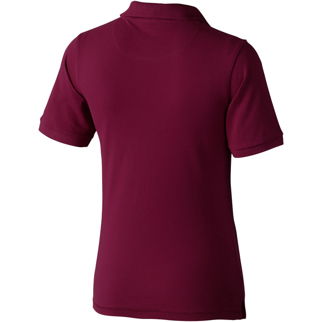 Burgundy - Back - Elevate Calgary Short Sleeve Ladies Polo