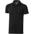 Solid Black - Front - Elevate Mens Markham Short Sleeve Polo