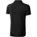 Anthracite - Back - Elevate Mens Markham Short Sleeve Polo