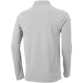 Grey Melange - Back - Elevate Mens Oakville Long Sleeve Polo Shirt