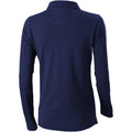 Navy - Back - Elevate Oakville Long Sleeve Ladies Polo Shirt