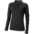 Anthracite - Front - Elevate Oakville Long Sleeve Ladies Polo Shirt