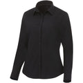 Solid Black - Front - Elevate Womens-Ladies Hamell Long Sleeve Shirt