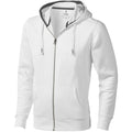 White - Front - Elevate Mens Arora Hooded Full Zip Sweater