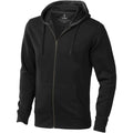 Anthracite - Front - Elevate Mens Arora Hooded Full Zip Sweater