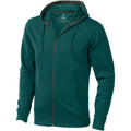 Forest Green - Front - Elevate Mens Arora Hooded Full Zip Sweater
