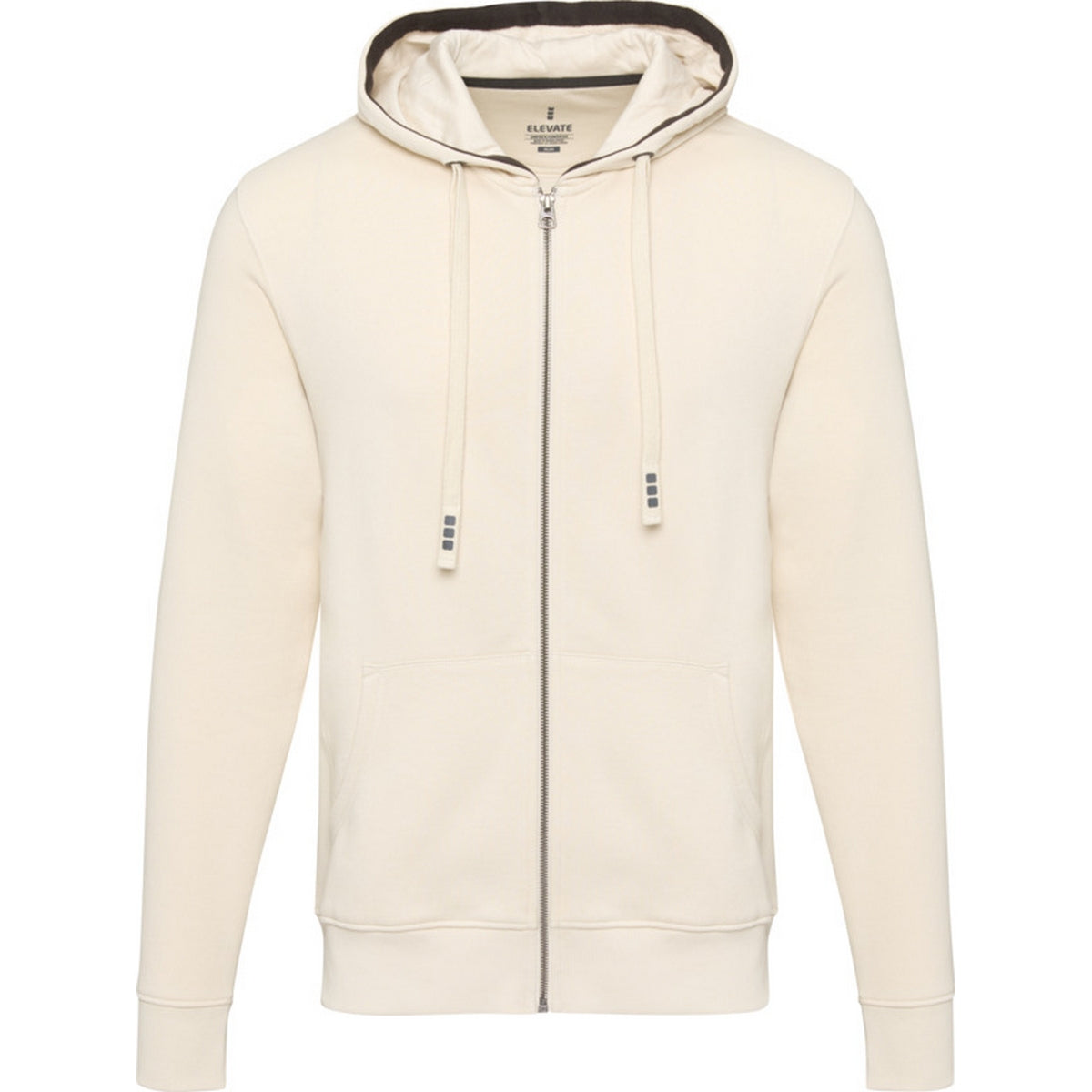 Sandstone - Front - Elevate Mens Arora Hooded Full Zip Sweater