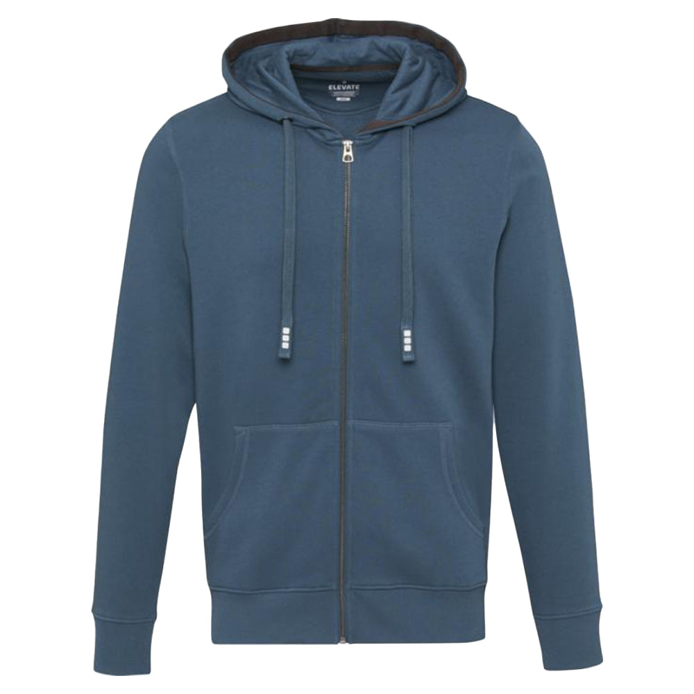 Hale Blue - Front - Elevate Mens Arora Hooded Full Zip Sweater