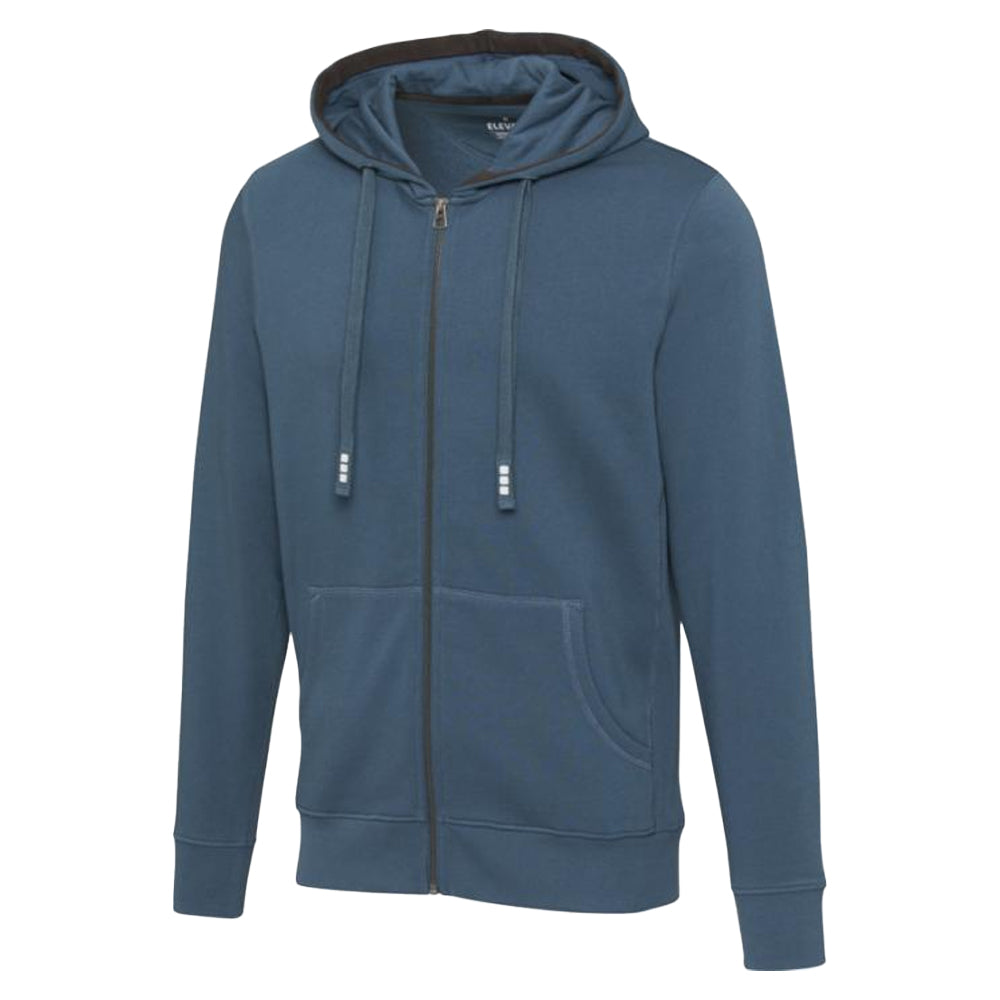 Hale Blue - Side - Elevate Mens Arora Hooded Full Zip Sweater