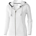 White - Front - Elevate Womens-Ladies Arora Hooded Full Zip Sweater
