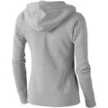 Grey Melange - Back - Elevate Womens-Ladies Arora Hooded Full Zip Sweater