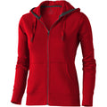Red - Front - Elevate Womens-Ladies Arora Hooded Full Zip Sweater