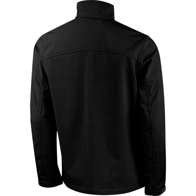 Solid Black - Back - Elevate Mens Maxson Softshell Jacket