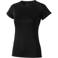 Solid Black - Front - Elevate Womens-Ladies Niagara Short Sleeve T-Shirt