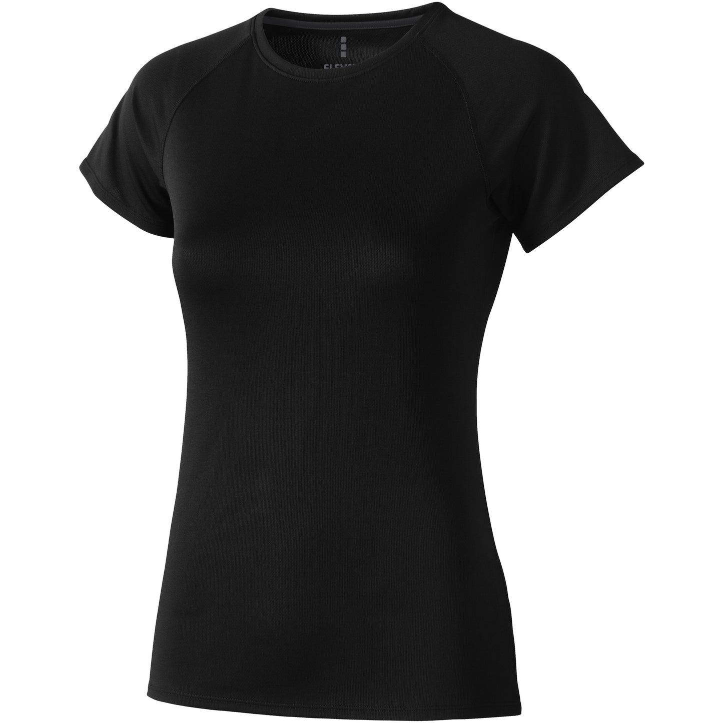 Solid Black - Front - Elevate Womens-Ladies Niagara Short Sleeve T-Shirt