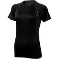 Solid Black-Anthracite - Front - Elevate Womens-Ladies Quebec Short Sleeve T-Shirt