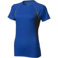 Blue-Anthracite - Front - Elevate Womens-Ladies Quebec Short Sleeve T-Shirt