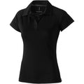 Solid Black - Front - Elevate Womens-Ladies Ottawa Short Sleeve Ladies Polo