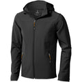 Anthracite - Front - Elevate Mens Langley Softshell Jacket