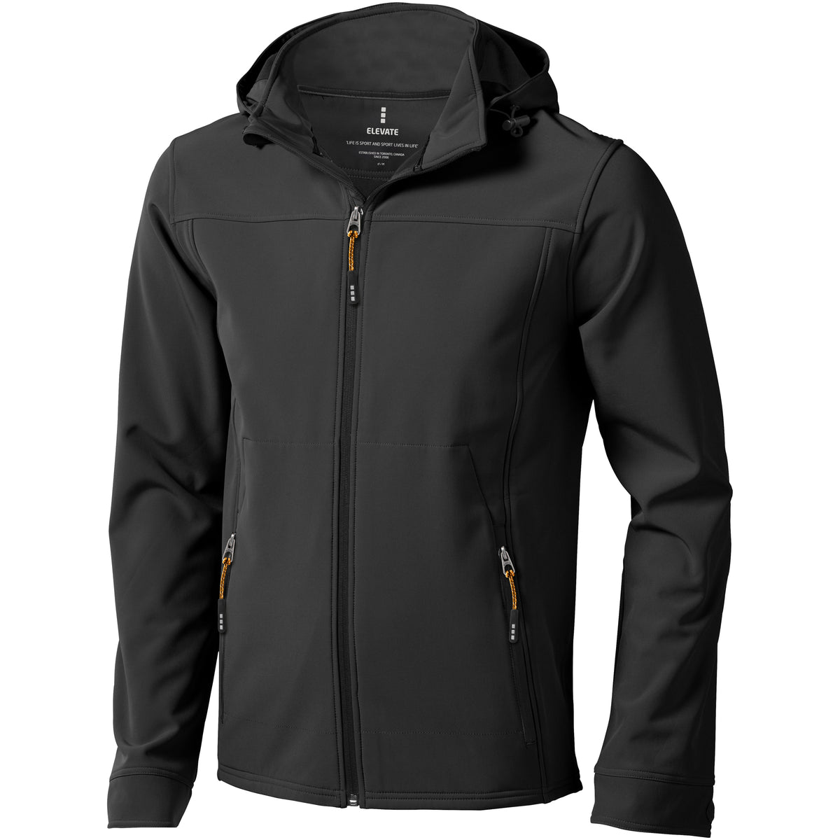 Anthracite - Front - Elevate Mens Langley Softshell Jacket