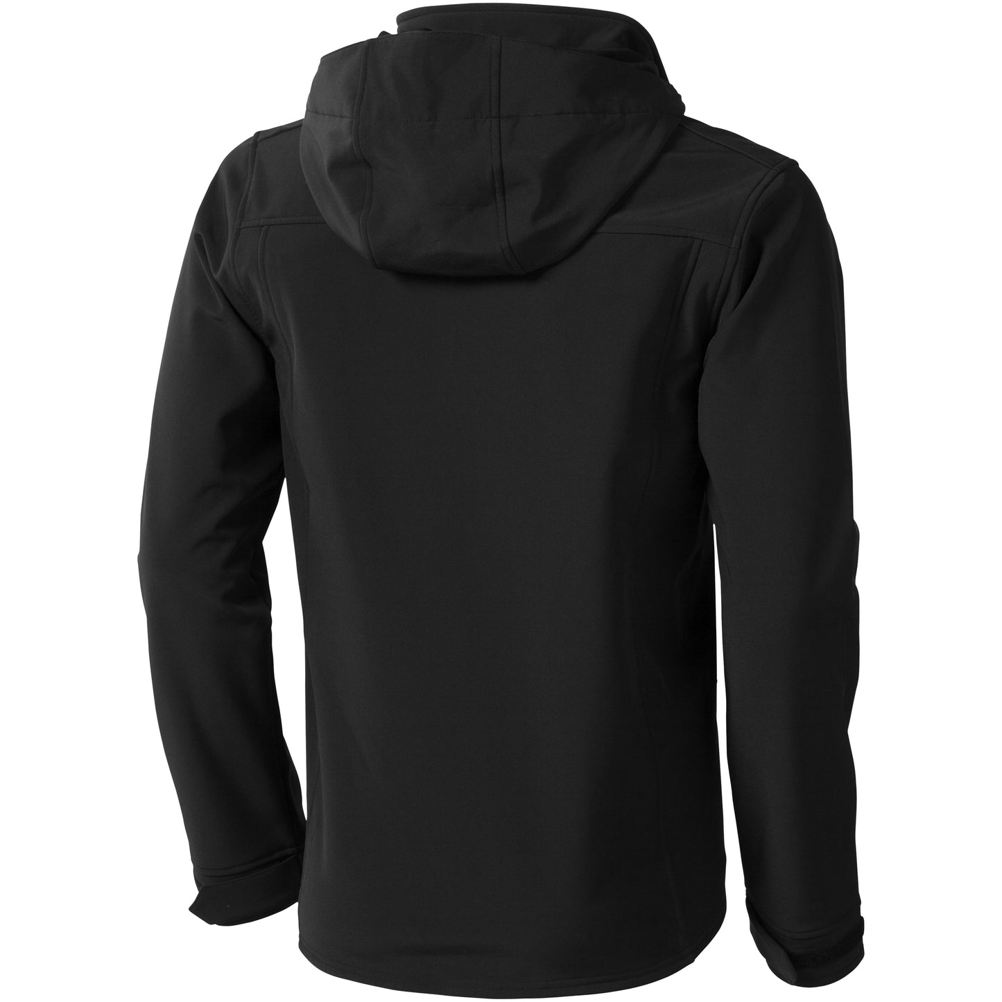 Solid Black - Back - Elevate Mens Langley Softshell Jacket
