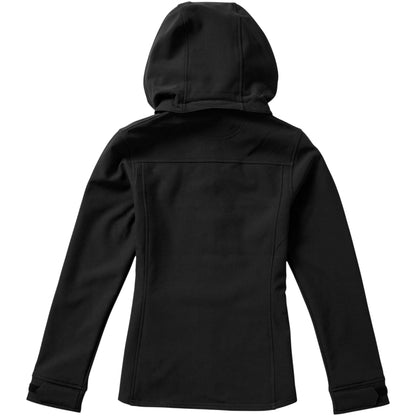 Solid Black - Front - Elevate Womens-Ladies Langley Softshell Jacket