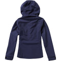 Navy - Back - Elevate Womens-Ladies Langley Softshell Jacket