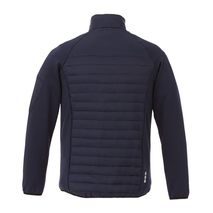 Navy - Back - Elevate Mens Banff Hybrid Insulated Jacket
