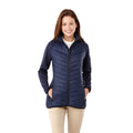 Navy - Side - Elevate Womens-Ladies Banff Hybrid Insulated Jacket