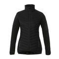 Solid Black - Front - Elevate Womens-Ladies Banff Hybrid Insulated Jacket