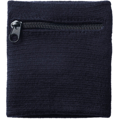 Solid Black - Side - Bullet Brisky Sweatband With Zipper