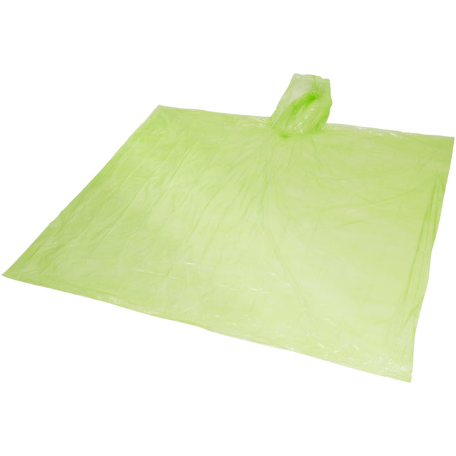 Lime - Front - Bullet Ziva Adults Unisex Disposable Rain Poncho With Pouch